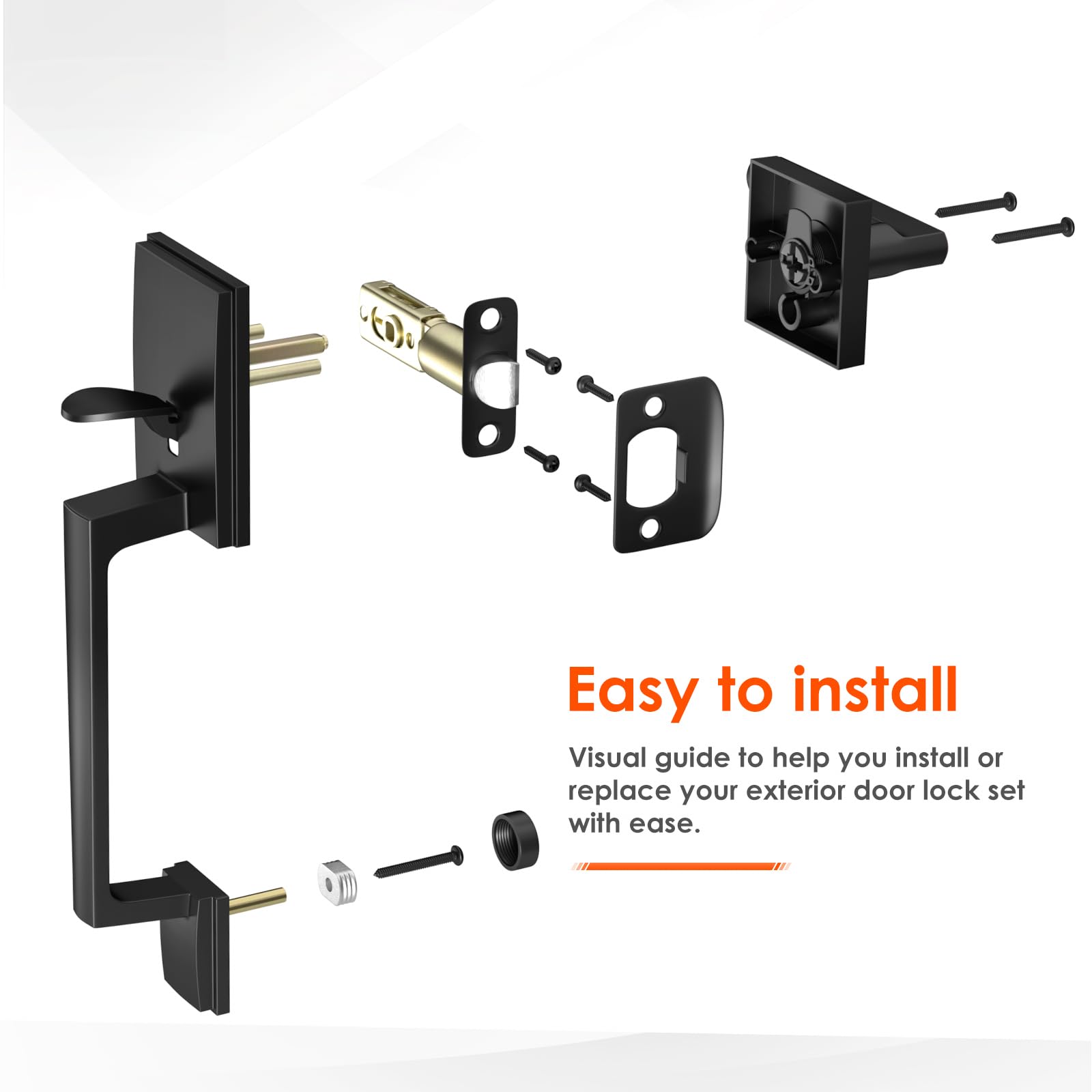 Haidms single-cylinder entry handle provides keyed access for outdoor doors.