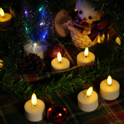 HAIDOLIANG flameless candles offer long runtime with easy USB charging.