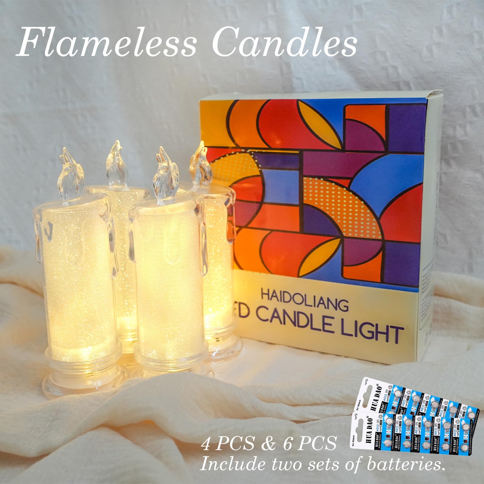 HAIDOLIANG LED pillar candles with 2.5x7.25 inch dimensions for elegant centerpieces