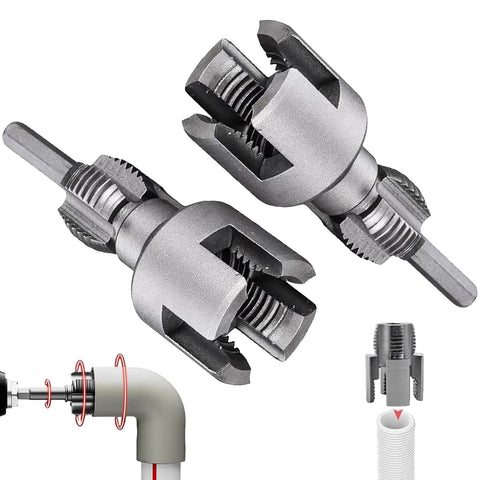 Haigou pipe threading tool demonstrates dual internal and external threading for quick prep.
