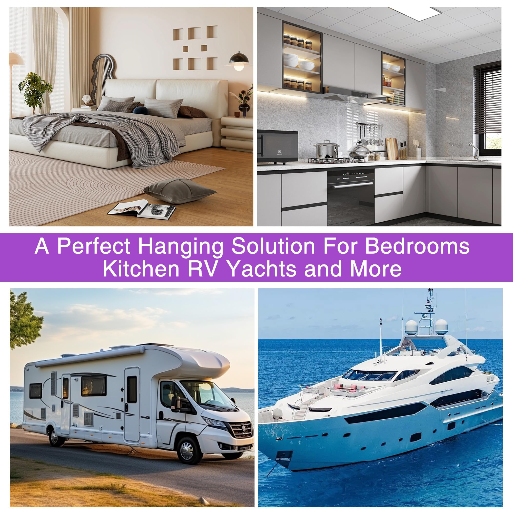 Haikole wall-mounted 4-hook rack saves space and organizes essentials