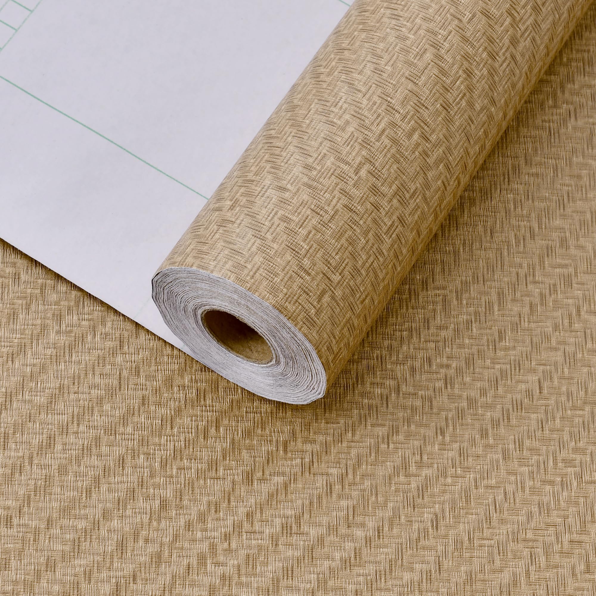 Haimin fabric wallpaper grasscloth texture tan roll for easy DIY furniture updates