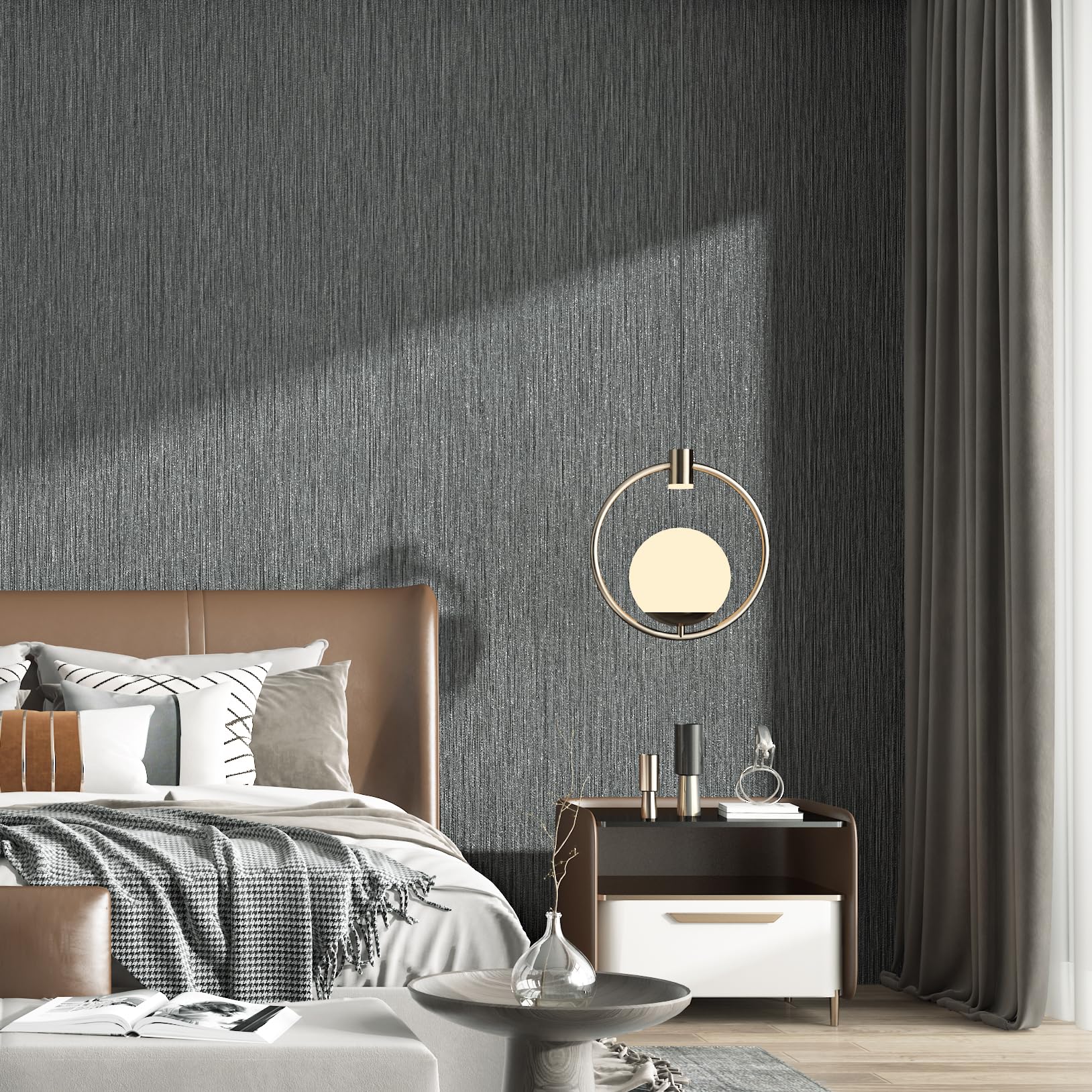 Haimin flat-surface wallpaper adheres to smooth surfaces with minimal prep