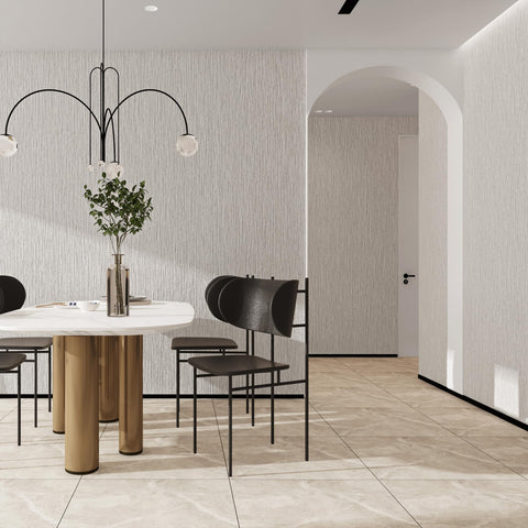 Haimin wallpaper used on kitchen counter cover for quick transformation and easy cleaning.