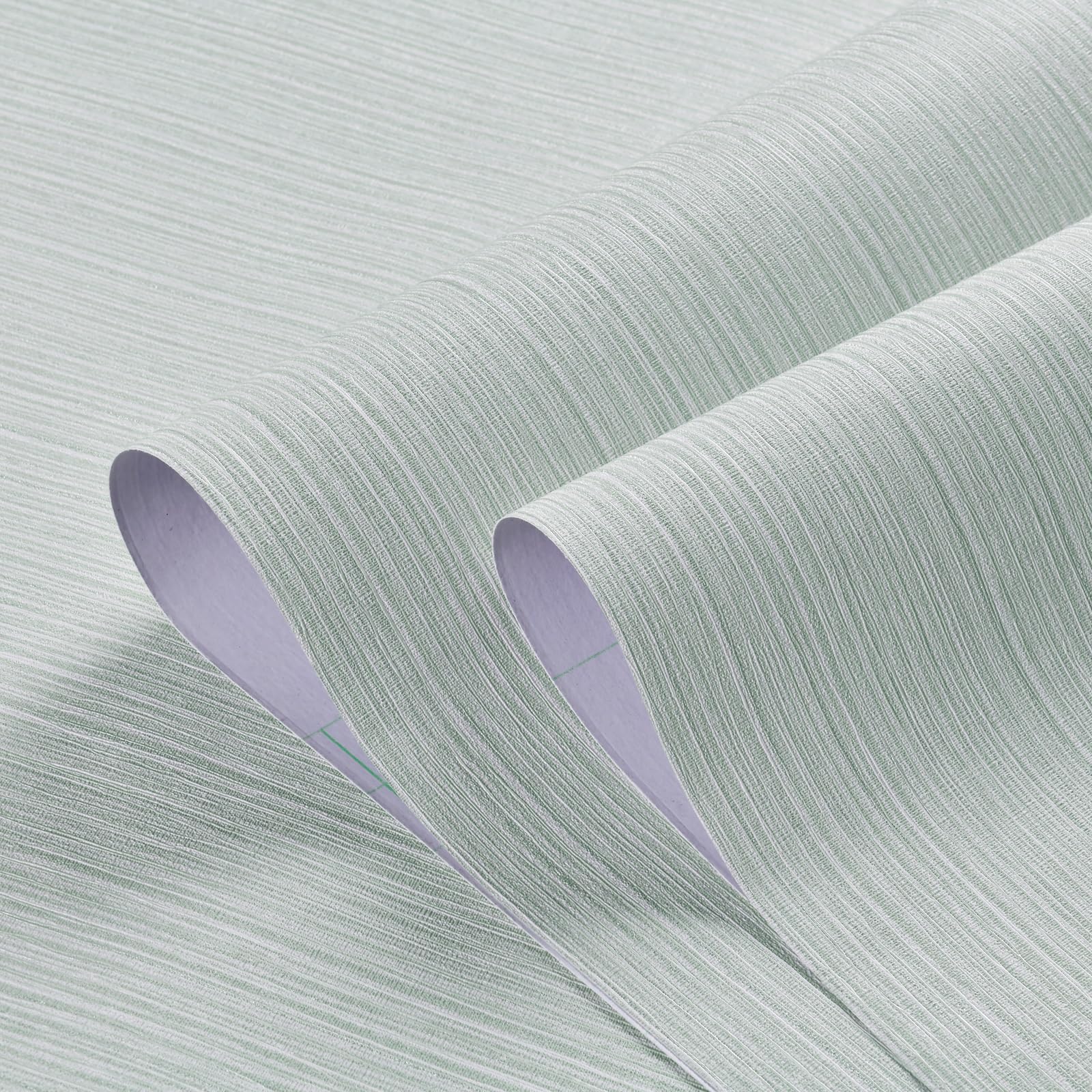 Haimin Grasscloth wallpaper self-adhesive backing enables easy peel-and-stick use.