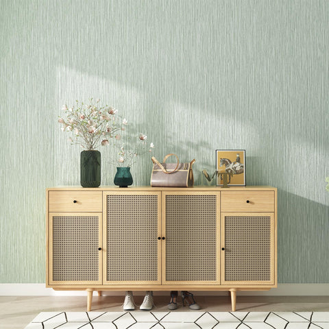 Haimin Grasscloth wallpaper texture close-up shows linen embossing and depth.