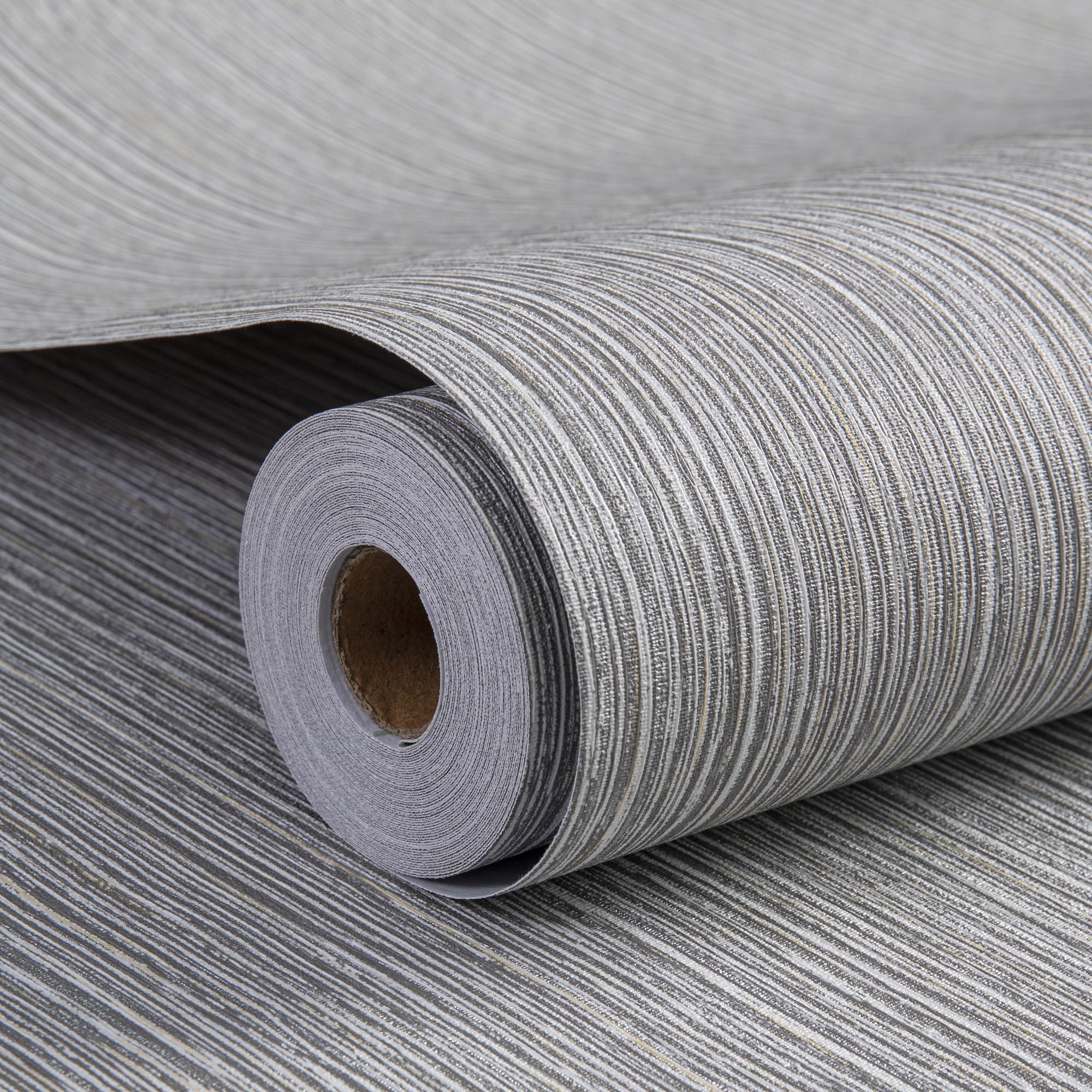 Haimin grasscloth wallpaper textured roll gray-brown for durable DIY wall and furniture upgrades