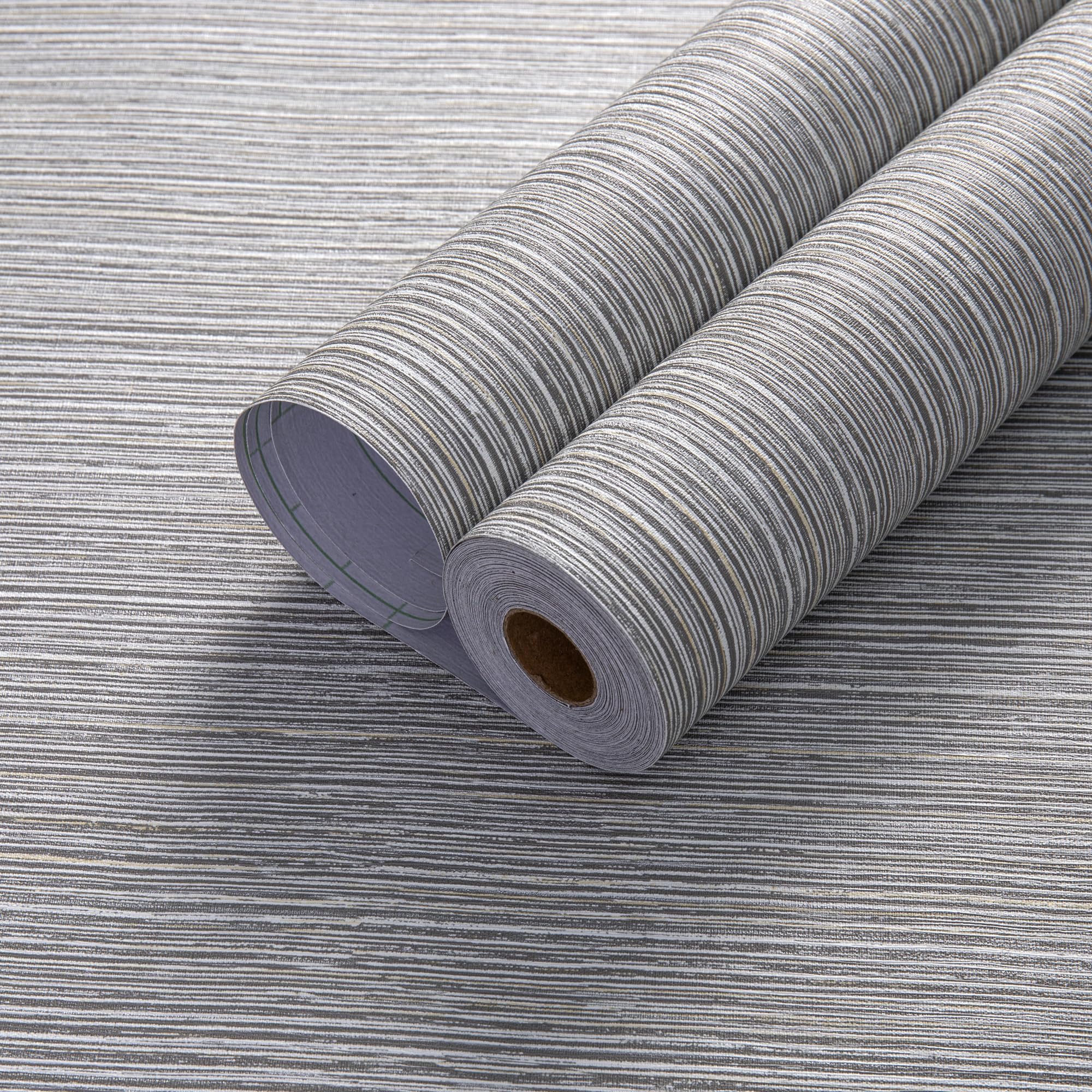 Haimin grasscloth wallpaper textured roll gray-brown easy to reposition during DIY