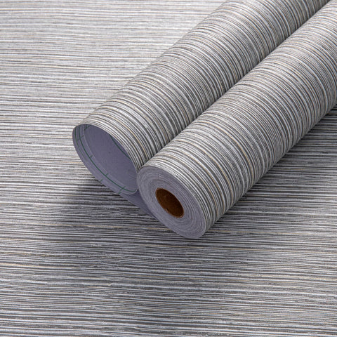 Haimin grasscloth wallpaper textured roll gray-brown easy to reposition during DIY