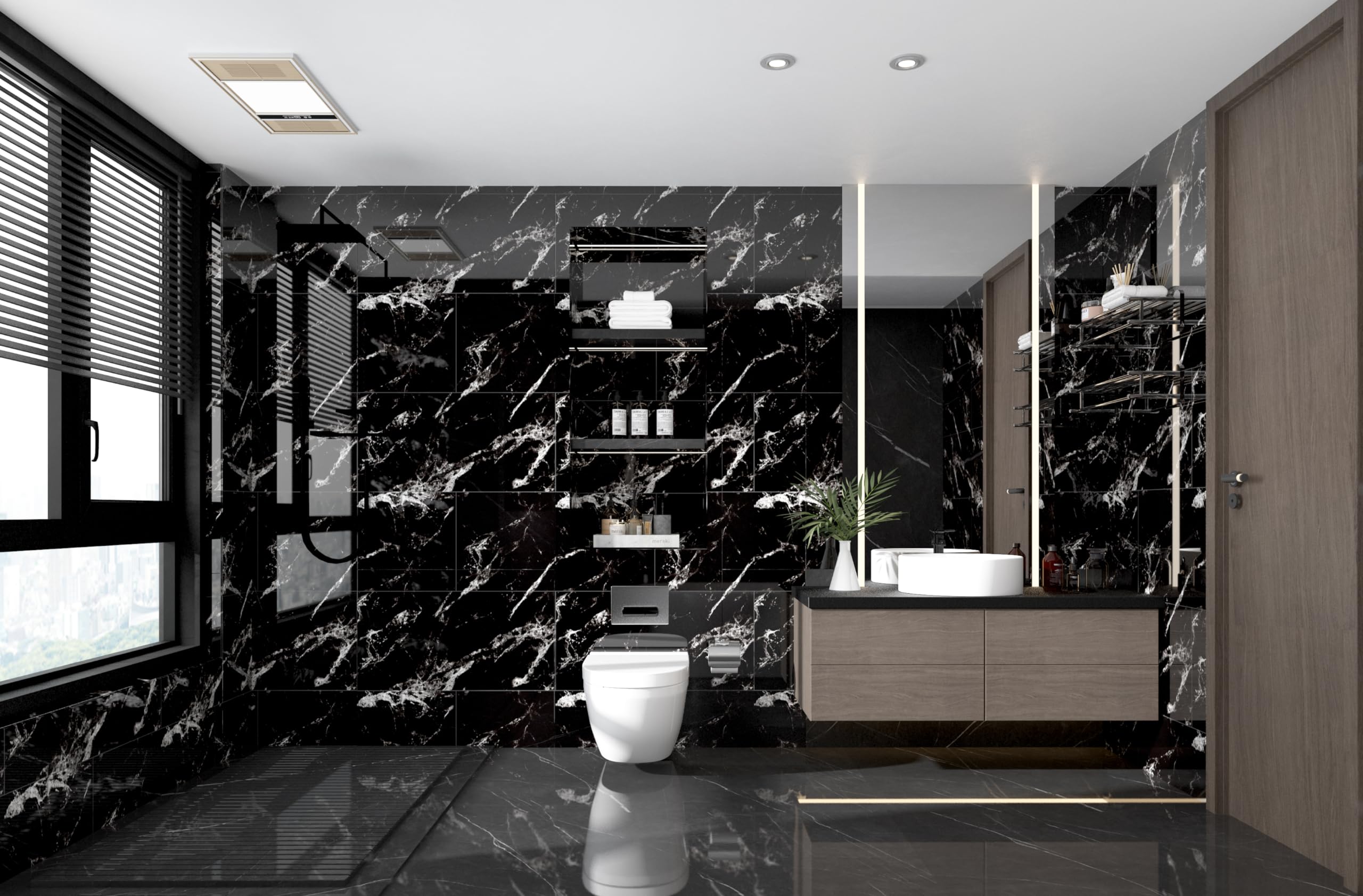 Haimin durable wall panel for showers and moisture-prone spaces