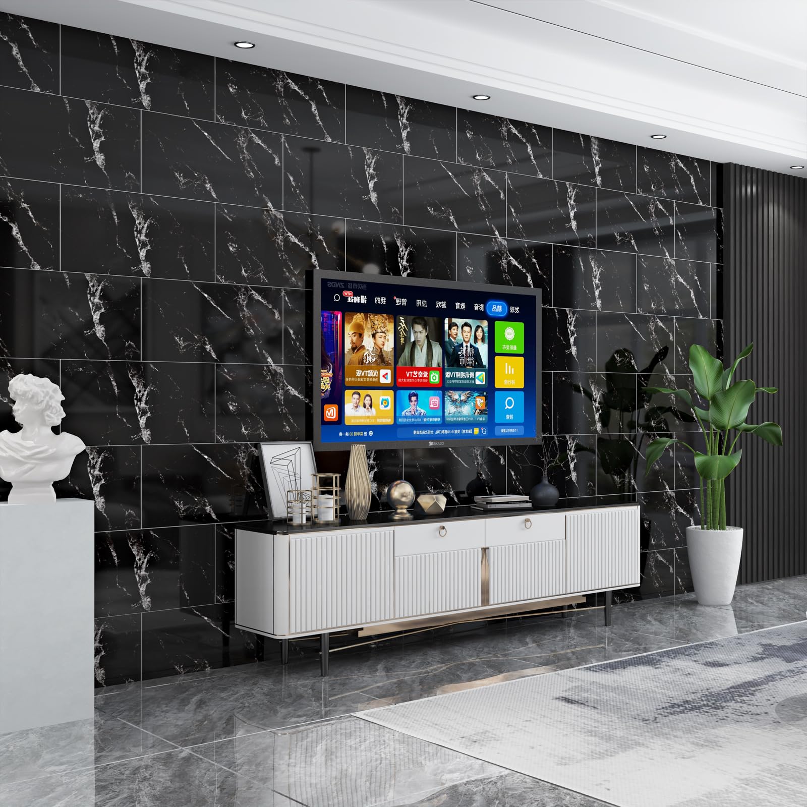 Haimin self-adhesive panel installs without glue for fast decor updates