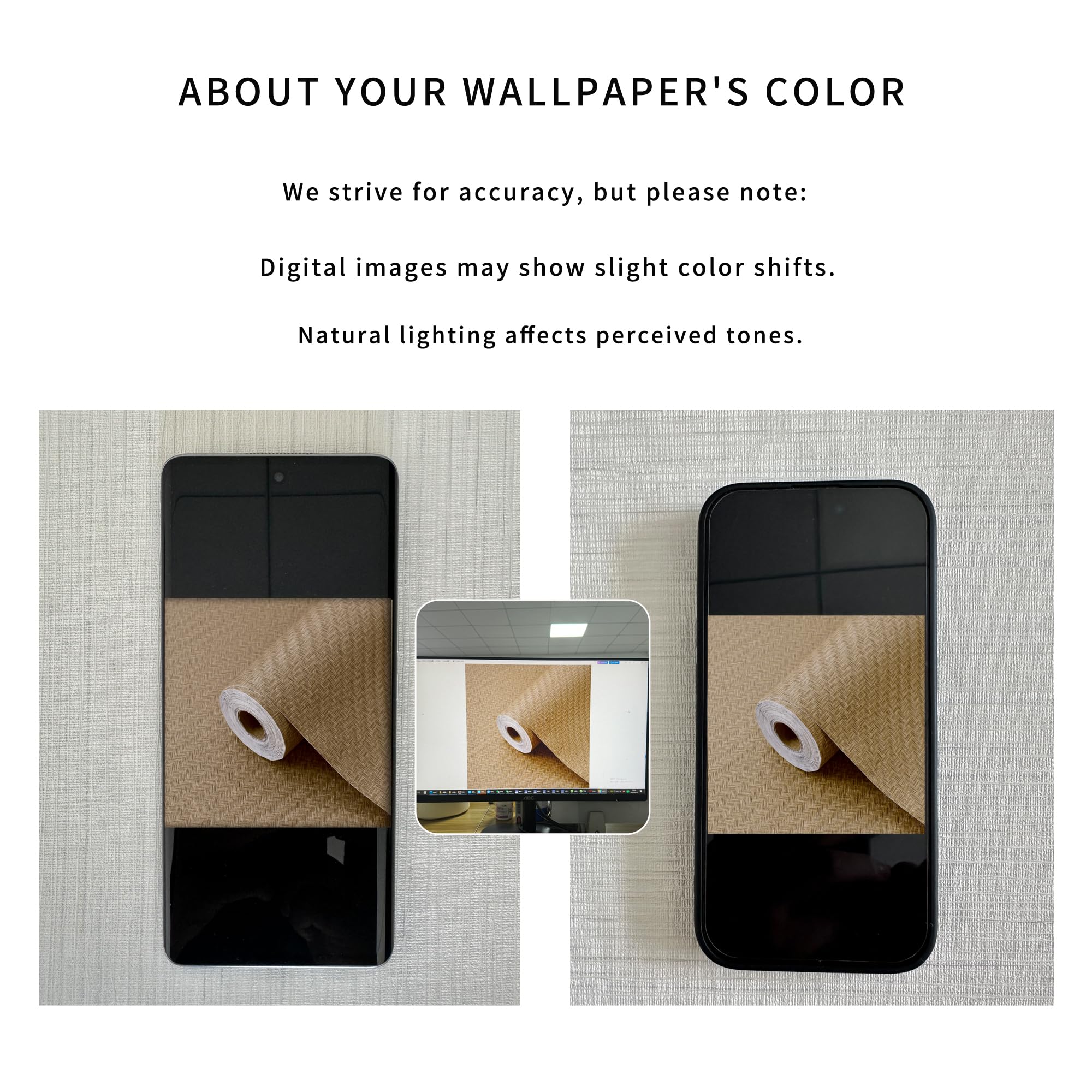 Haimin textured vinyl wallpaper waterproof surface on a smooth panel