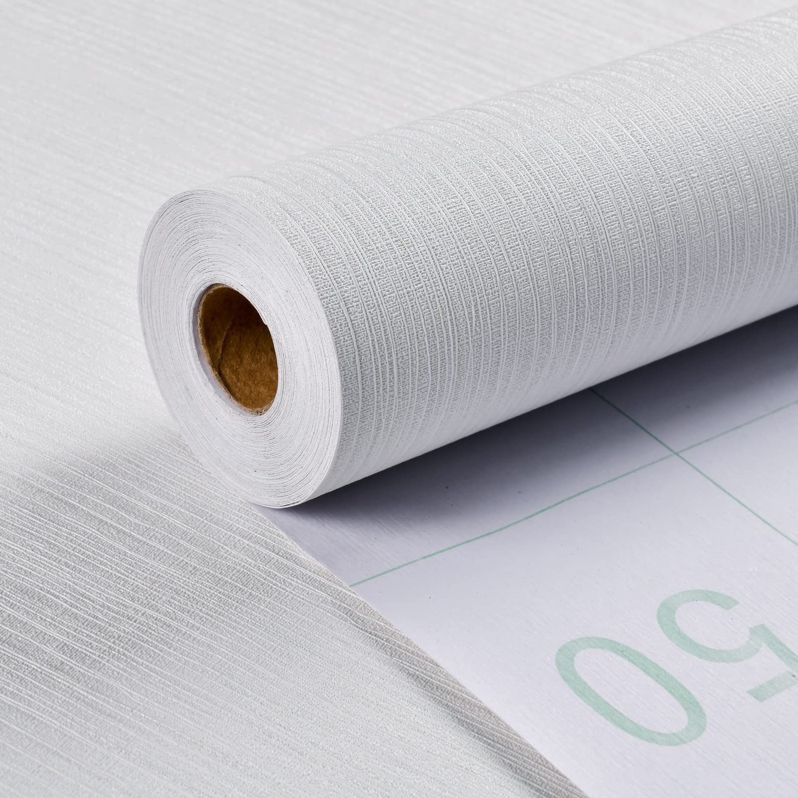 Haimin waterproof vinyl wallpaper embossed white finish is easy to wipe clean