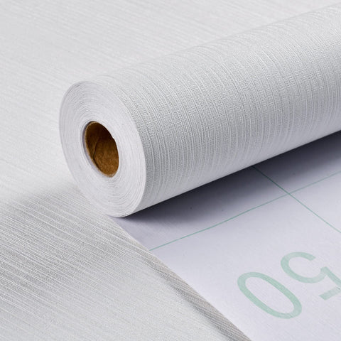 Haimin waterproof vinyl wallpaper embossed white finish is easy to wipe clean