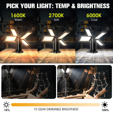 HaiNova detachable telescopic tripod light extending from 17 to 67 inches for flexible setups
