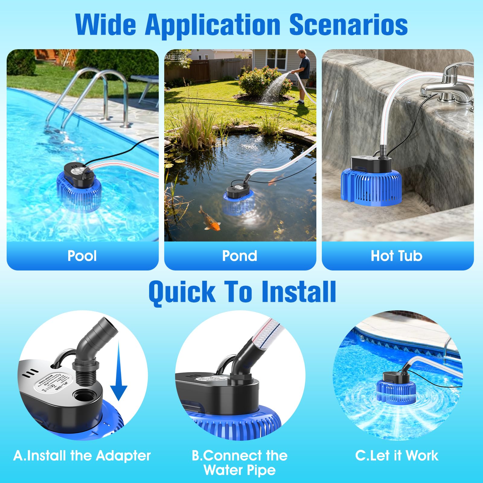 HaiNova 75W motor and IP68 housing resist outdoor wear