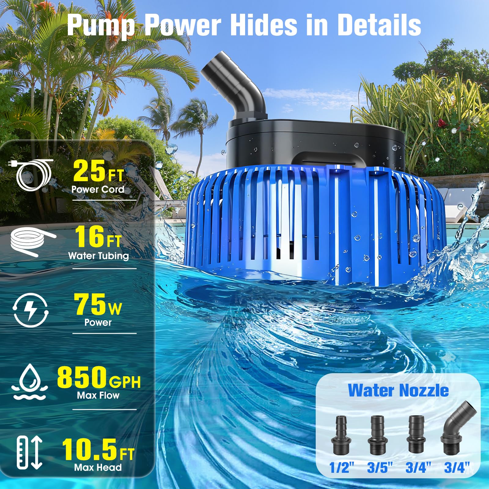 HaiNova pool cover pump operates quietly with minimal vibration
