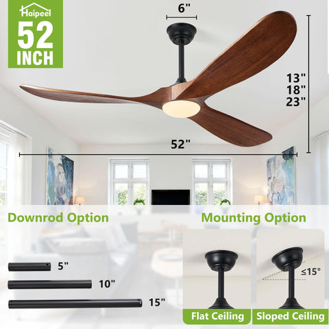 Haipeel damp-rated outdoor fan stands up to patios, sunrooms, and covered porches