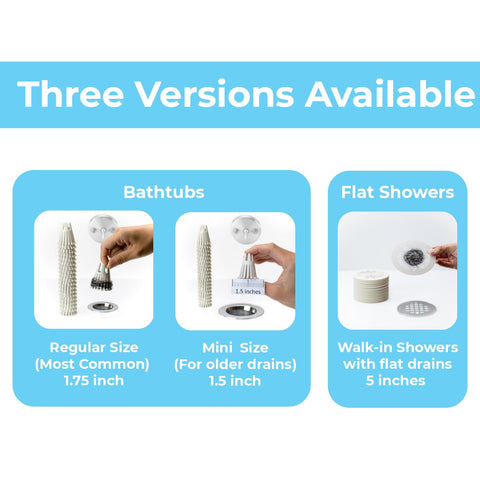 HairClaw fits standard 1.75-inch tub drains for simple placement.