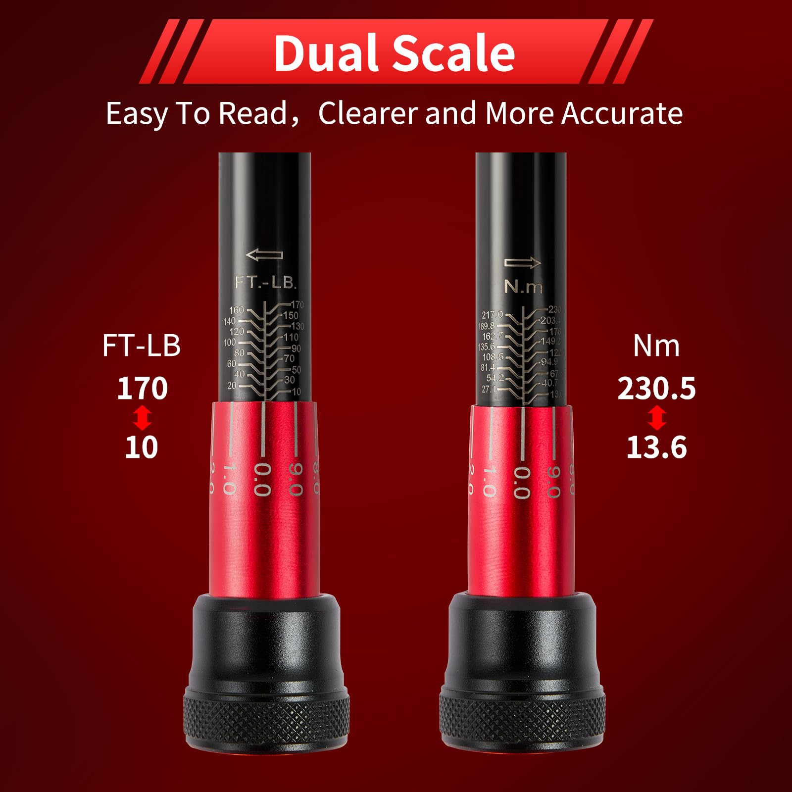 Hairich 72-tooth ratchet head allows 5-degree turns.