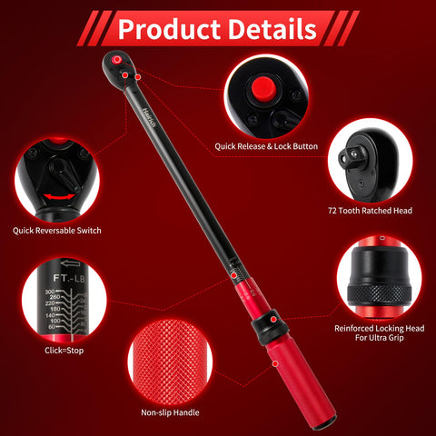 Hairich torque wrench features a 72-tooth ratchet for tight spaces