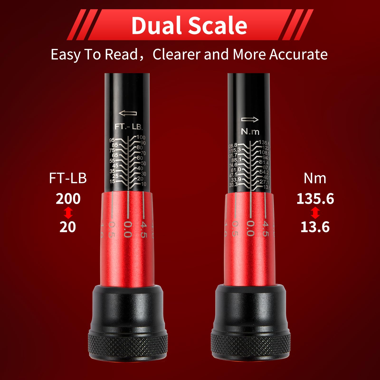 Hairich torque wrench with aluminum handle offers comfortable grip