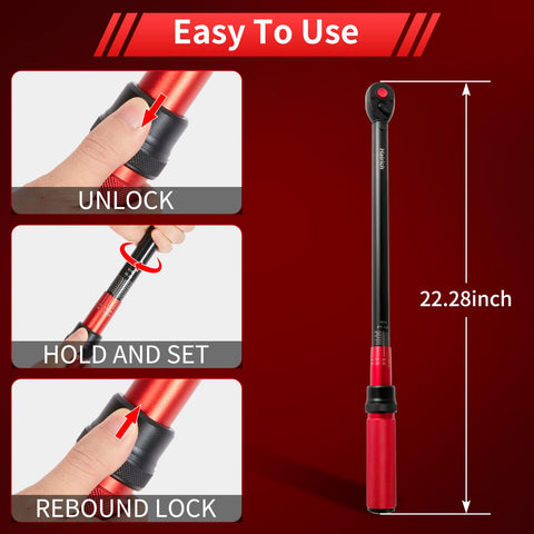 Hairich torque wrench bidirectional drive for easy tightening or loosening