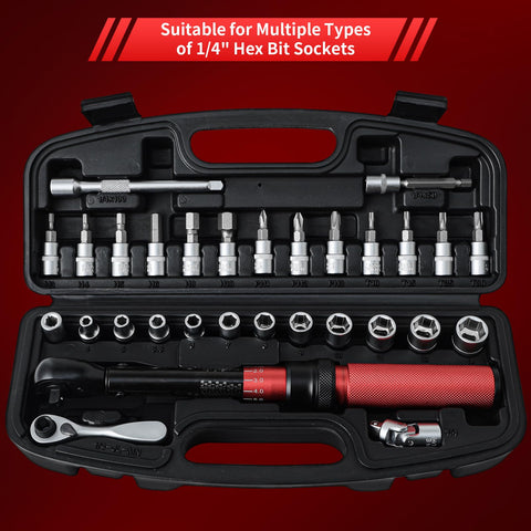 Hairich Torque Wrench Kit Contents laid out for quick bike repairs.