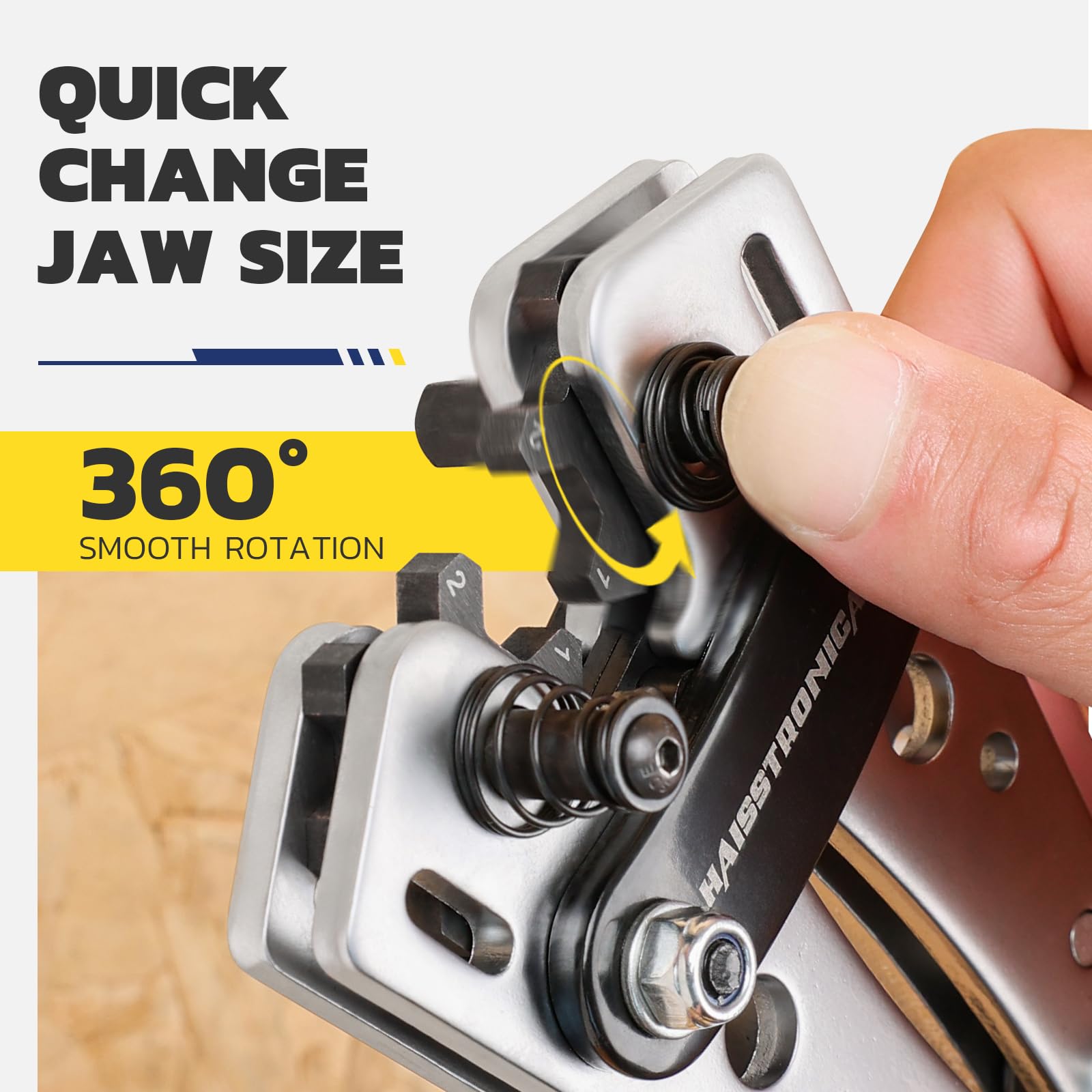 haisstronica 50B crimping tool ensures consistent professional crimps