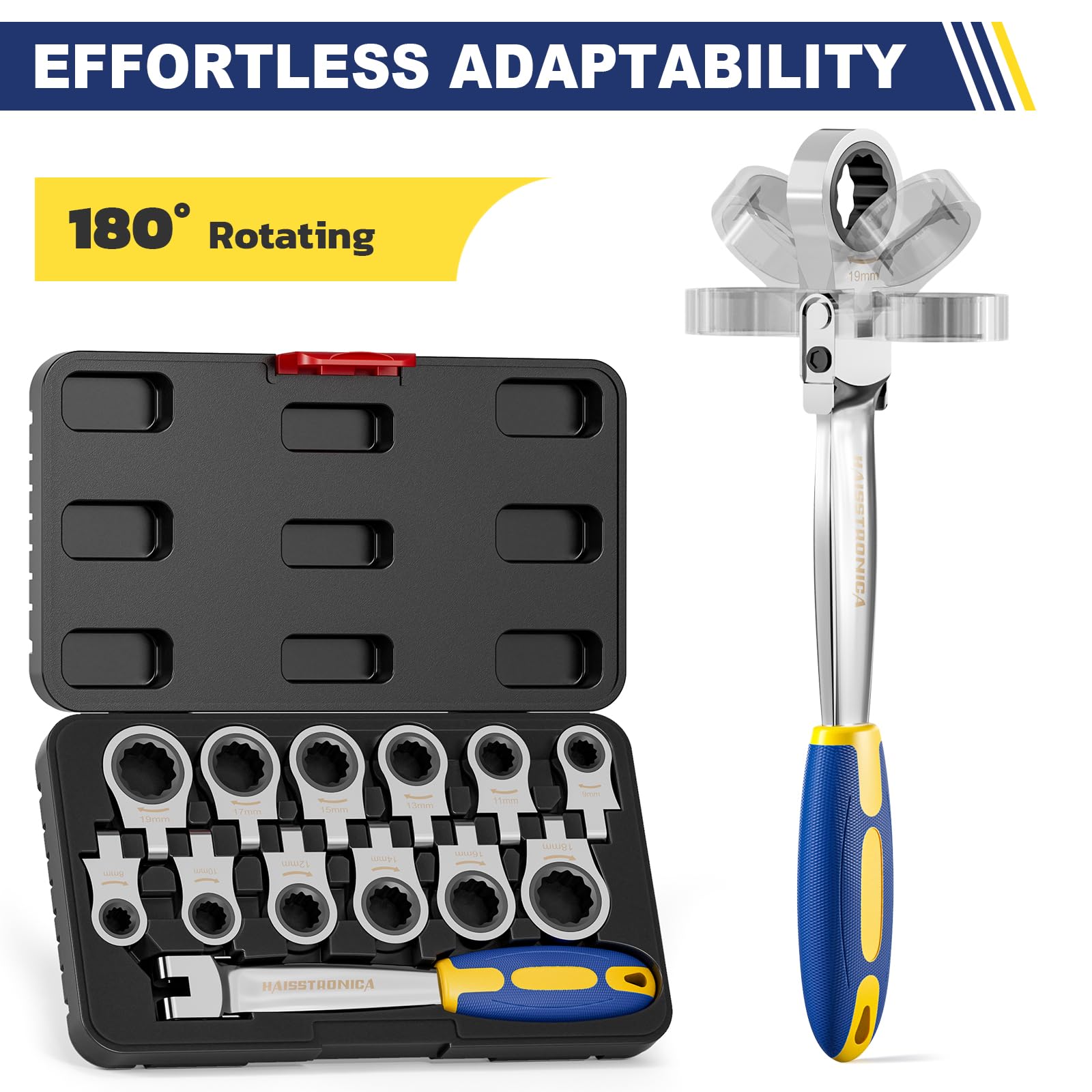haisstronica 72-tooth ratchet gear delivers smooth, precise torque.