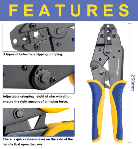 Close-up shows precise crimping without damaging conductors.