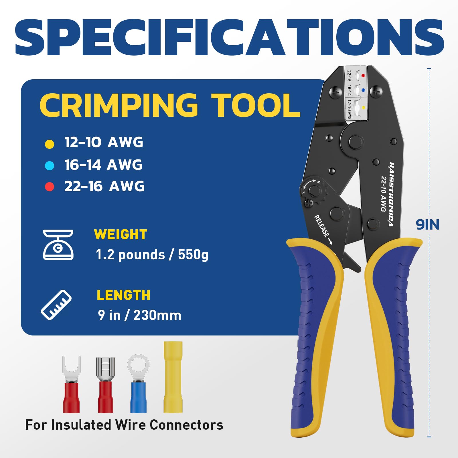 Haisstronica ratchet mechanism close-up showing adjustable crimp height for consistent results.