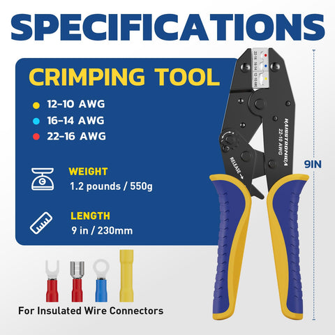 Haisstronica ratchet mechanism close-up showing adjustable crimp height for consistent results.