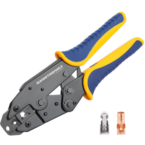 Haisstronica crimping tool for spark plug terminals ensures secure 8-8.5 mm connections.