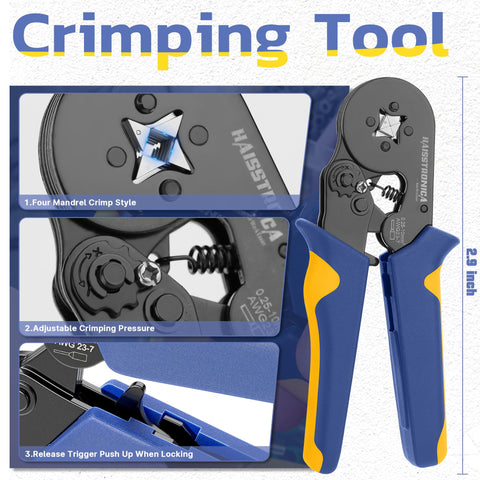 haisstronica ferrule crimping tool kit side view for precise crimping