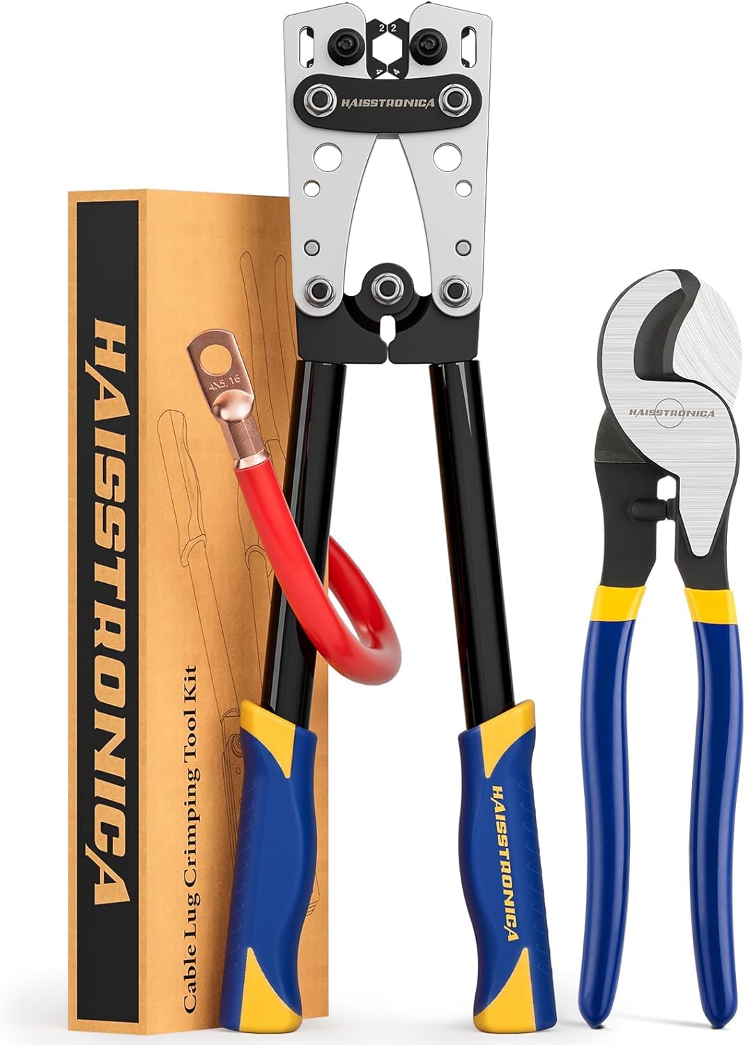 haisstronica heavy-duty crimping tool kit in action delivering durable lug connections