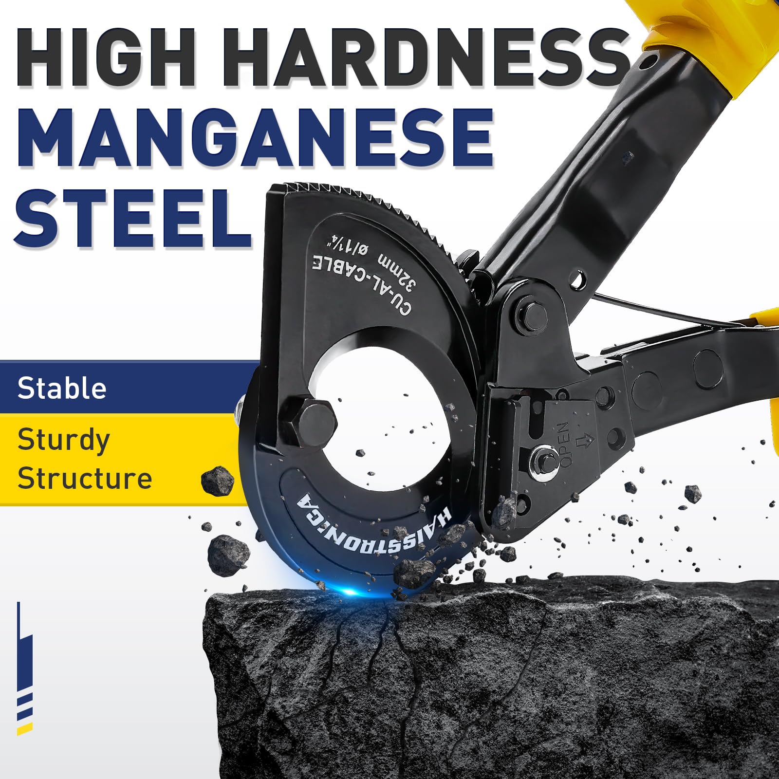 Durable structure of haisstronica ratchet cable cutters resists rust for long-term use.