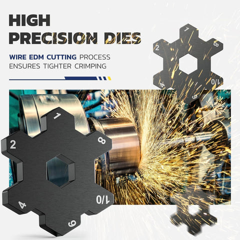haisstronica ratchet extended-handle crimper provides easy leverage for large gauge lugs