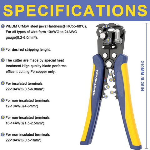 haisstronica wire stripper tool demonstrating clean, accurate stripping