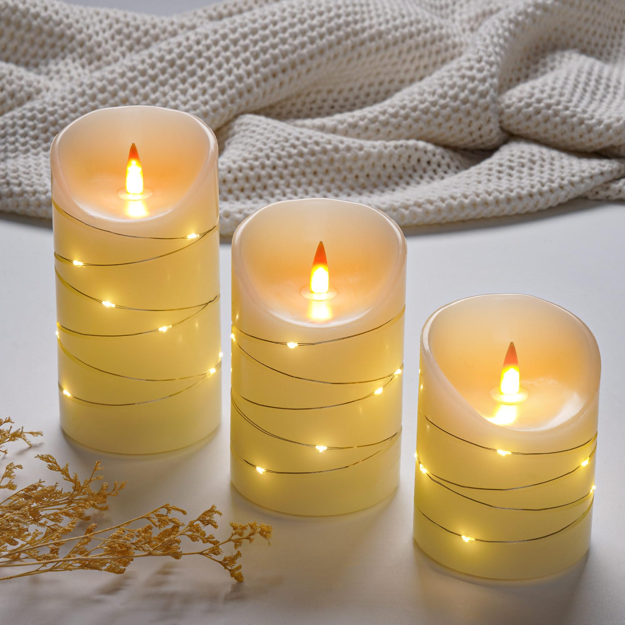 Haitanghua Ivory flameless candle remote control for easy adjustments