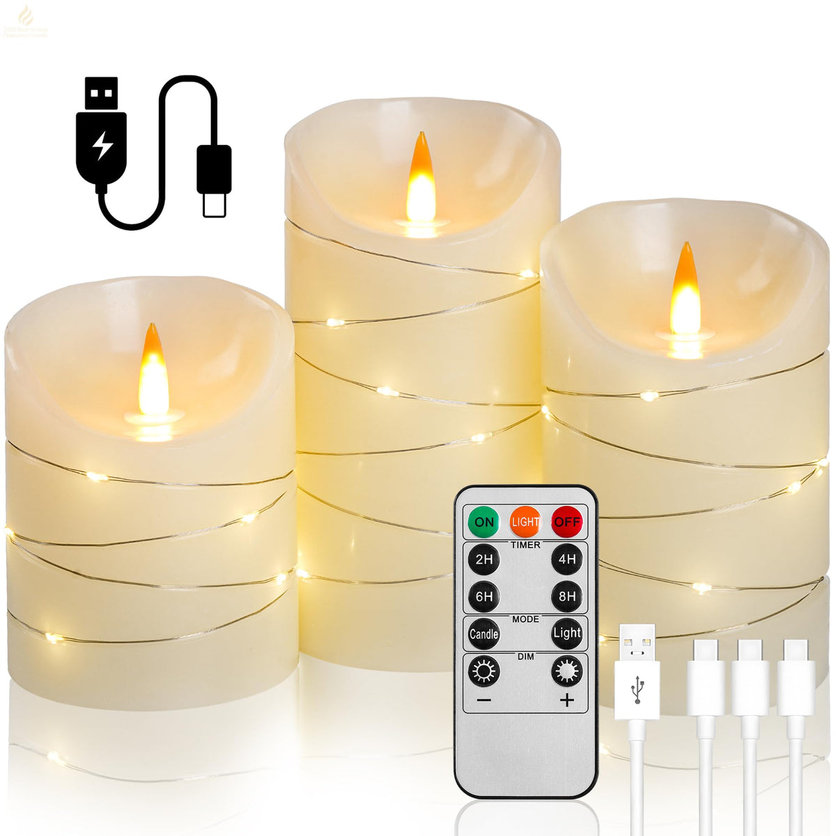 Haitanghua Ivory flameless candle 4-inch glow enhances cozy ambience