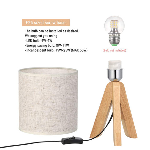 HAITRAL compact bedroom lamp suitable for desk or nightstand.