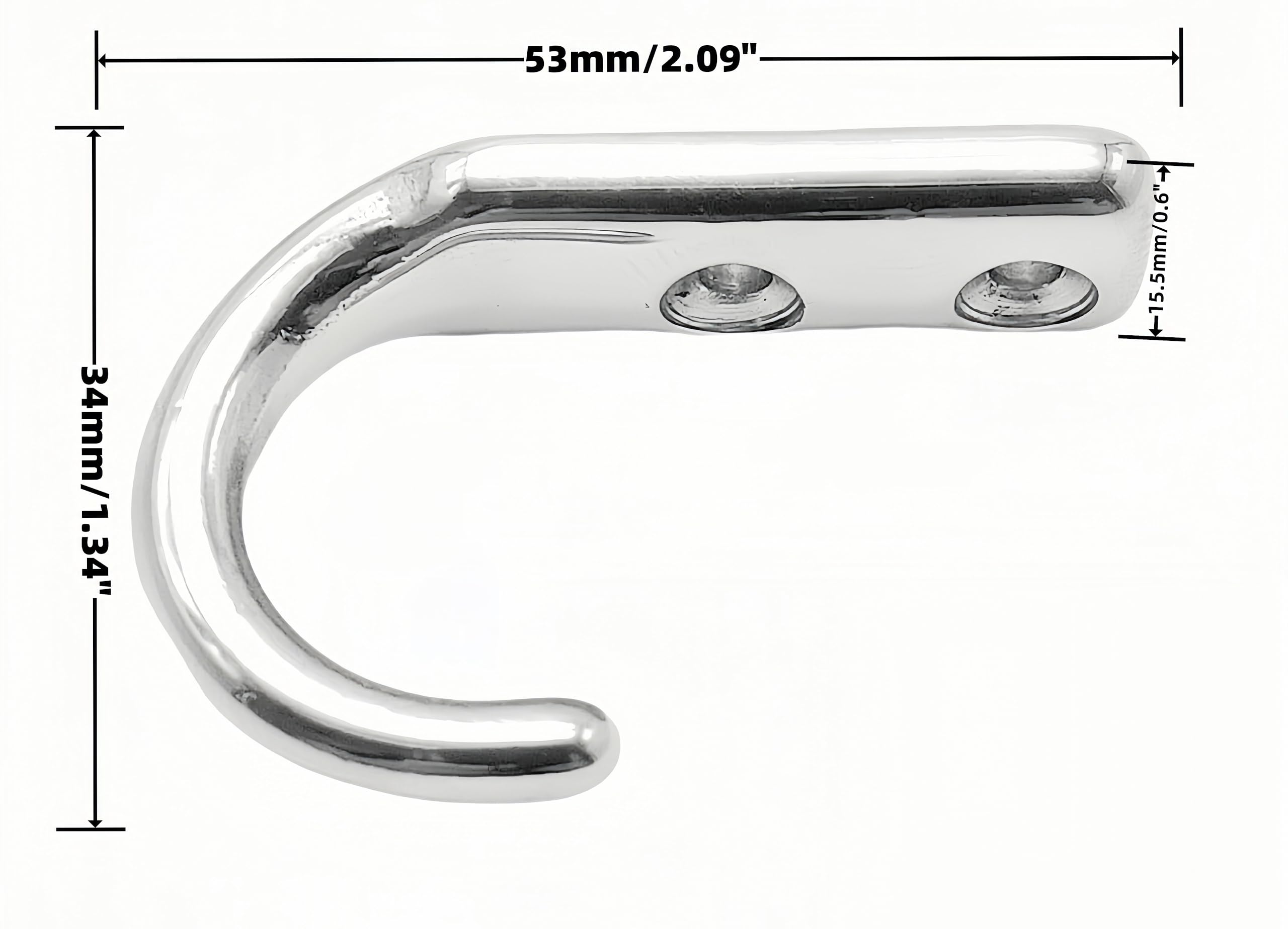 HAIWEN polished surface wall hook resists rust and is easy to clean