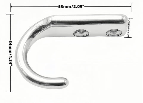 HAIWEN polished surface wall hook resists rust and is easy to clean