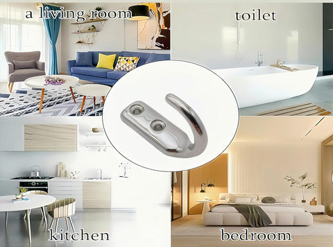 HAIWEN six-pack wall hooks for coats bags towels and tools