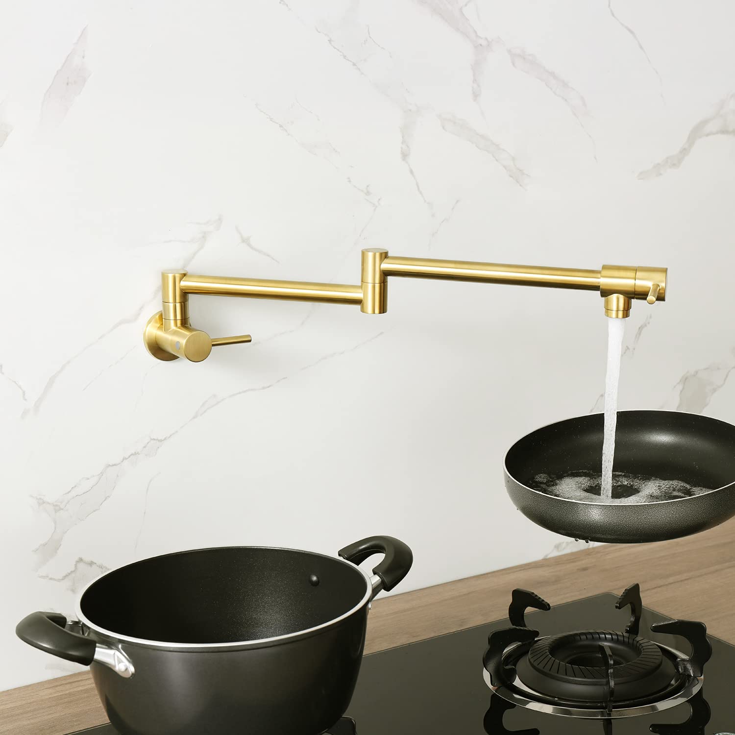 Dual brass cartridges inside HAIYUNDA faucet for smooth control