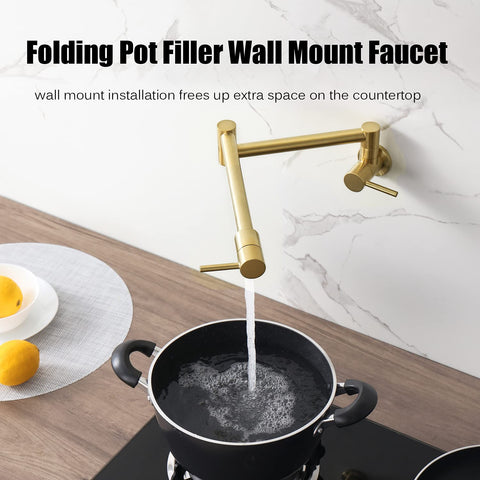 HAIYUNDA folding faucet swing arm in action over cooktop