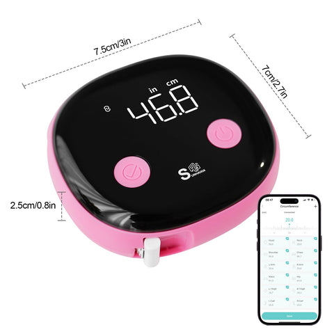 HAIZHIHUI Fitdays smart tape measure pairs via Bluetooth with the Fitdays app for seamless data tracking.