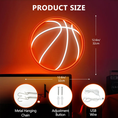 HAJAE basketball neon sign durable acrylic construction lasts