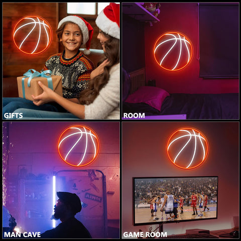 HAJAE basketball neon sign gift idea for sports fans